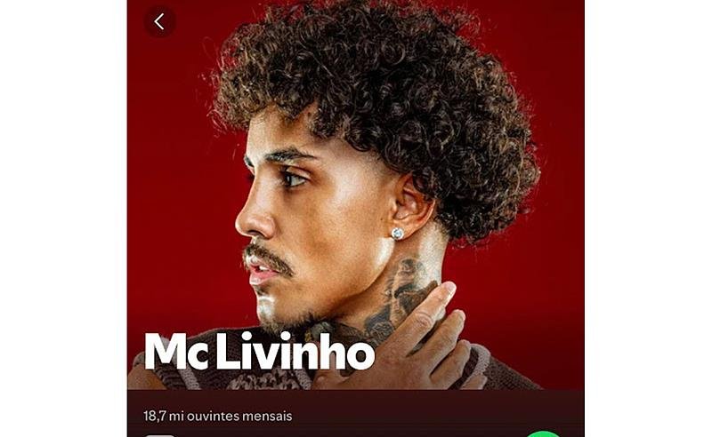 MC Livinho se torna o MC mais escutado do Brasil